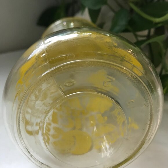 Vintage Anchor Hocking Glass Juice Carafe or Pitcher Yellow Lemon Motif - Picture 5 of 5